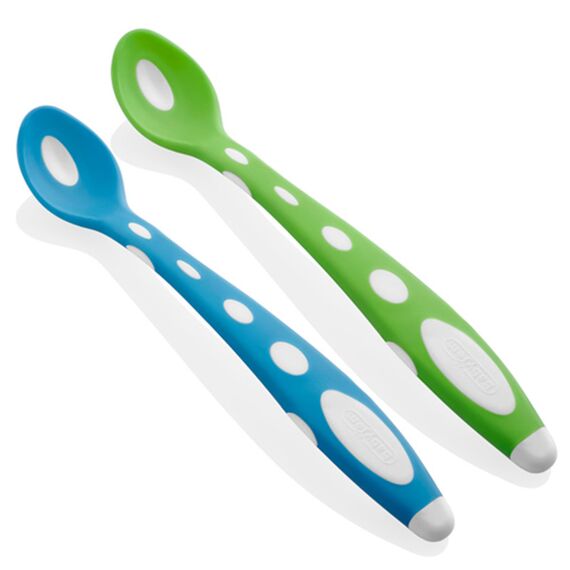 Babyjem Soft Tip Spoon 2 Pcs, Color: Blue & Green