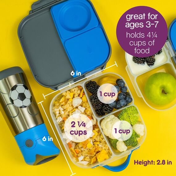B.Box Mini Lunchbox, Color: Grey, 4 image
