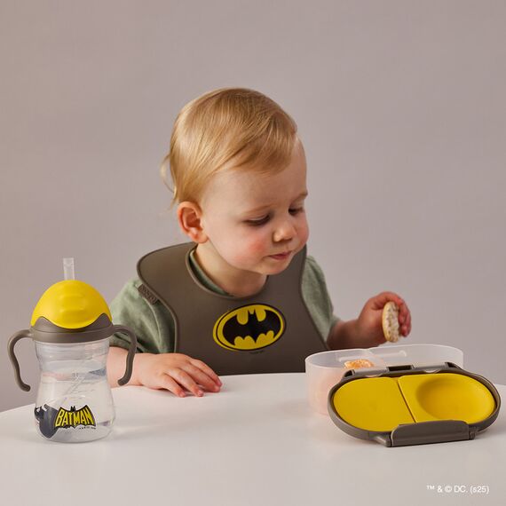 B.Box Silicone Bib with Stay Open Catcher, Color: Brown, 6 image
