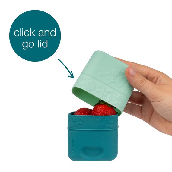 b.box Silicone Snack Cups 2 Pack, Color: Ocean, 3 image