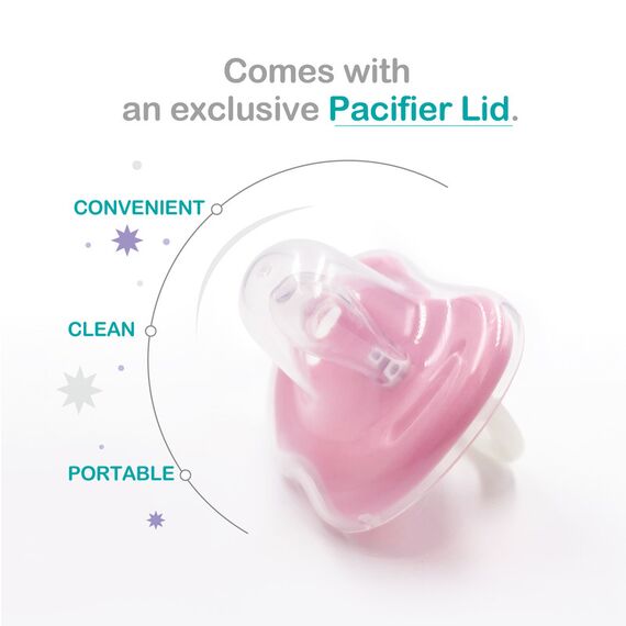 Farlin Chu Chu Cherry Pacifier with Luminous Ring 6M+, Color: pink, 8 image