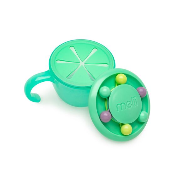 Melii Abacus Snack Container with Finger Trap, Color: Mint, 3 image