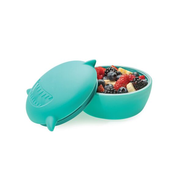 Melii Silicone Bowl with Lid 350 ml, Color: Turquoise, 4 image