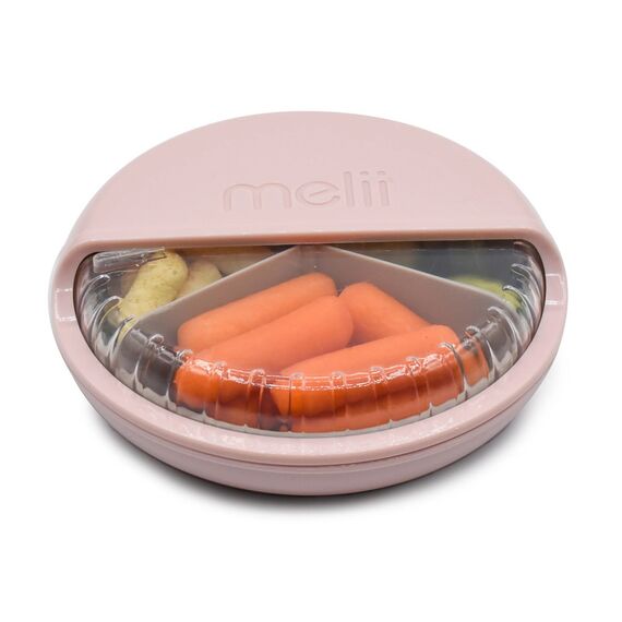 Melii Spin 3 Compartment Snack Container, Color: pink, 3 image