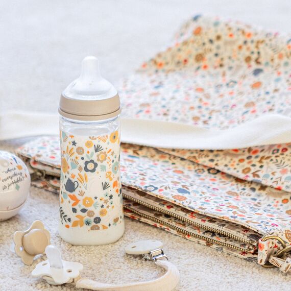 Suavinex Wonderland Polyamide Baby Bottle with Dense Flow Physiological Teat 360ml 6+ Months, Color: pink, 4 image