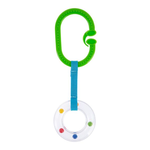 BabyJem Rattle Stroller Ring Oval, Color: Green, 3 image
