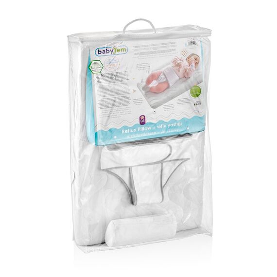Babyjem Reflux Pillow with Belt 0-6 Months, Color: White, 6 image