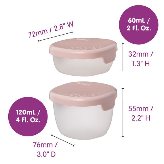 Snack Tubs, Color: Berry, 3 image