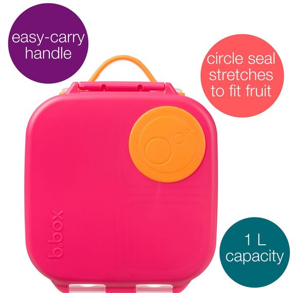 b.box Mini Lunchbox Bento Box, Color: Strawberry Shake, 3 image