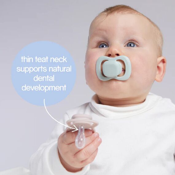 B.Box Silicone Pacifier 6–18 Months (Pack of 2), Color: Ocean/Sky, 4 image