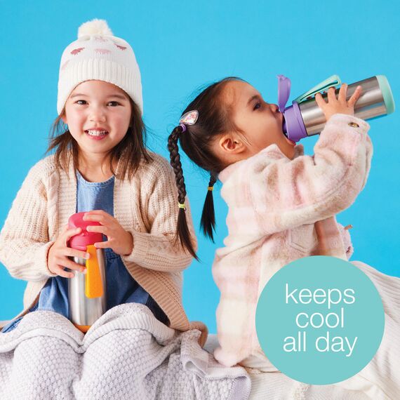 B.Box 500ml Insulated Drink Bottle, Color: Blue Slate, 7 image