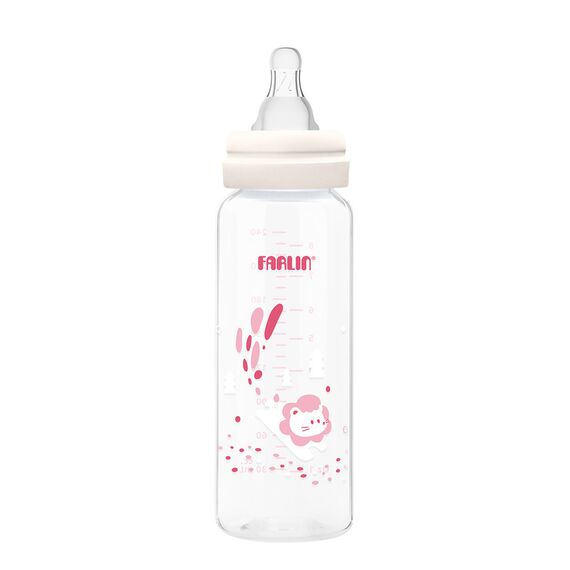 Farlin Grow With Colors PP Standard Neck Bottle Feeding 240ml 0M+, Color: pink, 2 image