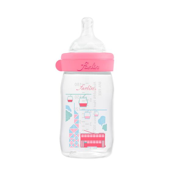 Farlin PA Wide Neck Feeding Bottle 180ml, Color: pink, 3 image