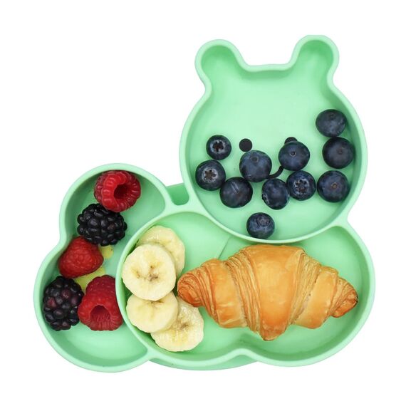 Melii Silicone Suction Plate Butterfly, Color: Green, 2 image