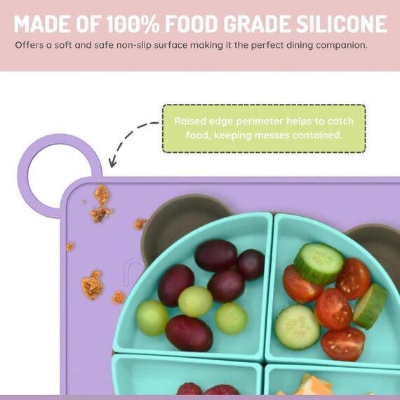 Melii Silicone Placemat, Color: light purple, 4 image