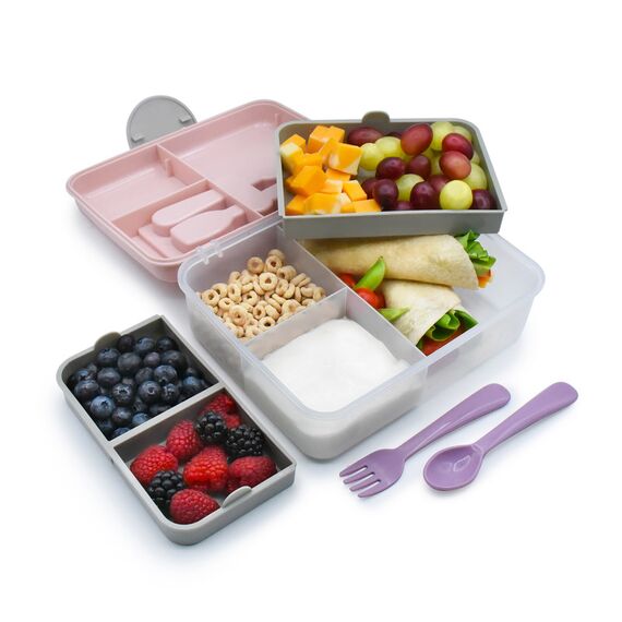 Melii 2 Tier Bento Lunch Box, Color: pink, 4 image