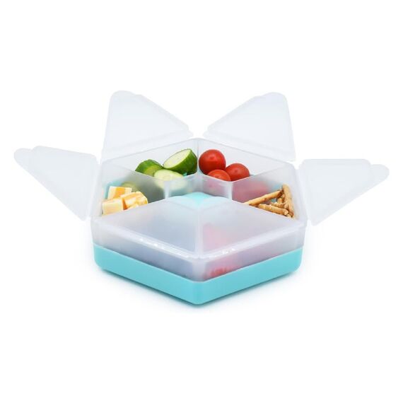 Melii Hexagon Snackle 6 Compartment, Color: Blue