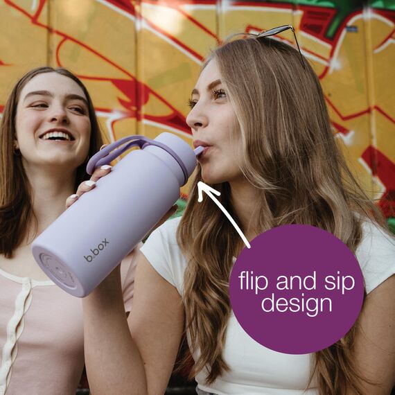 B.Box 1L Insulated Flip Top Bottle, Color: White, 3 image