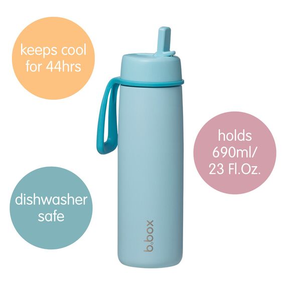 b.box 690mL Insulated Flip Top Bottle, Color: Blue, 2 image