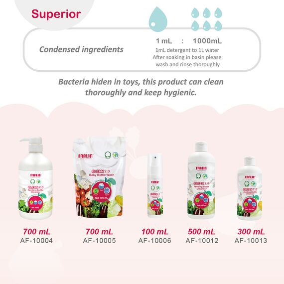 Farlin Clean 2.0 Combo of Bottle Wash 700ml + 100ml, 7 image