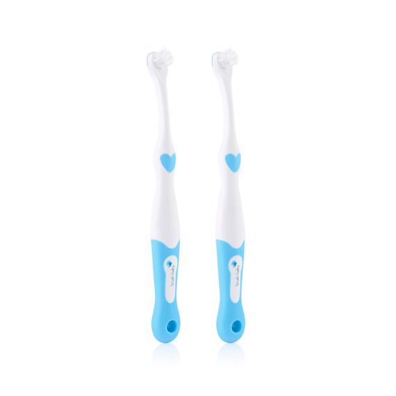 Brush-Baby FirstBrush Soft Bristle Toothbrush Double Pack for Babies 0–18 Months - Multicolor, 4 image