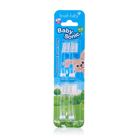 Brush-Baby BabySonic Replacement Brush Heads 18–36 Months Pack of 4, 2 image