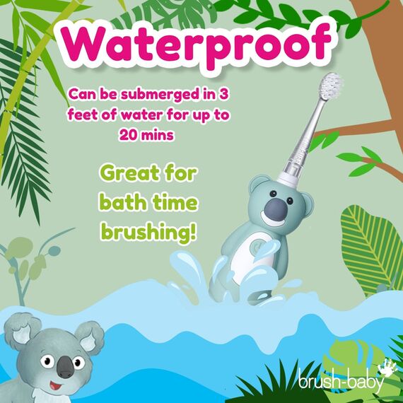 Brush-Baby WildOnes Rechargeable Electric Toothbrush for Kids 0–10 Years, Color: Green, 7 image