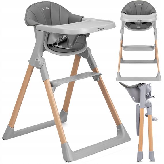 MoMi Kala Baby High Chair, Color: Grey