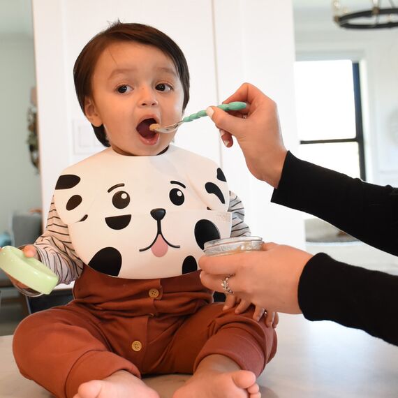 Melii Silicone Bib, Color: White, 5 image