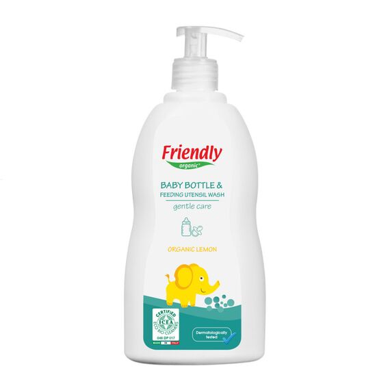 Friendly Organic 500ml Fragrance Free Baby Bottle & Feeding Utensil Wash - Lemon, 2 image
