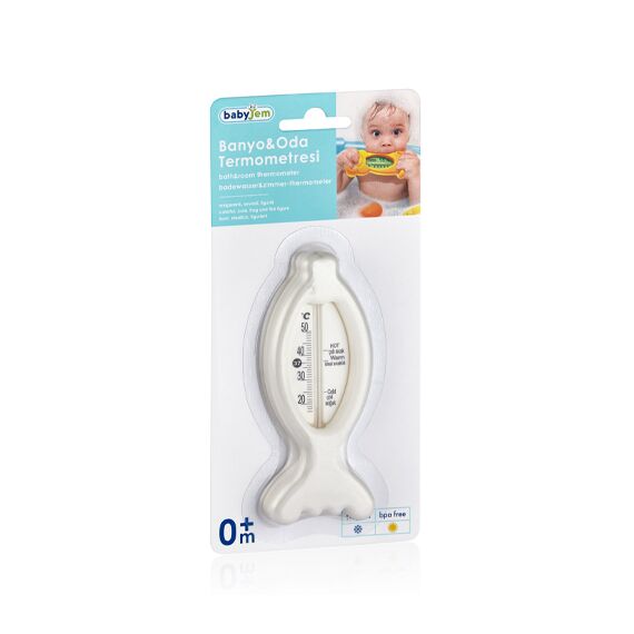 Babyjem Bath & Room Thermometer for Babies 0 Months+, Color: White, 2 image