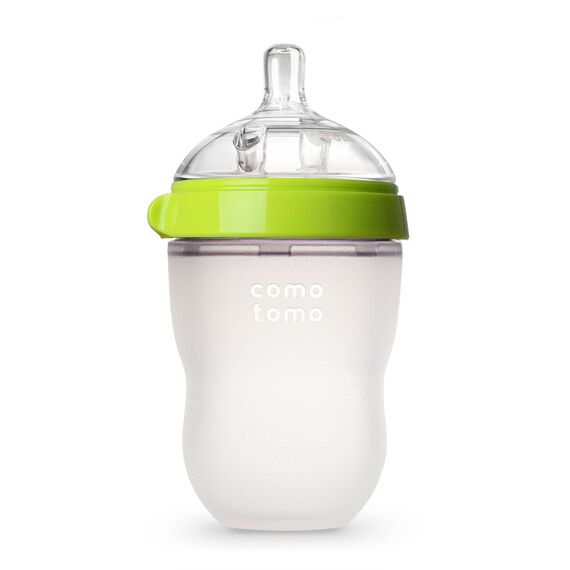 Comotomo Natural Feel Baby Feeding Bottle 250 ml, Color: Green