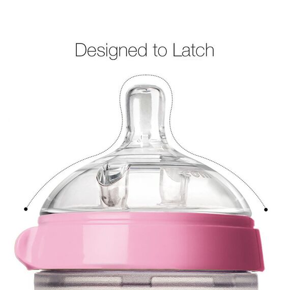 Comotomo Natural Feel Baby Feeding Bottle 250 ml, Color: pink, 4 image