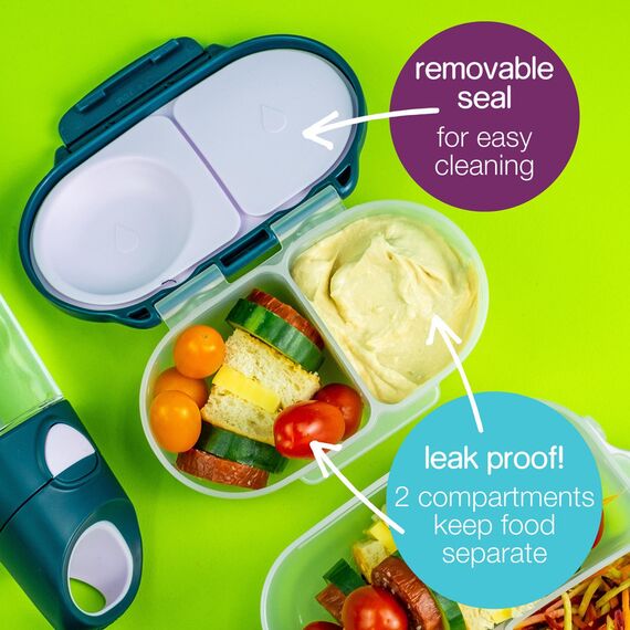 b.box Snackbox Mini Bento Lunch Box, Color: Blue, 3 image