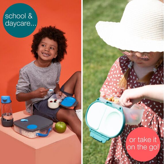 b.box Snackbox Mini Bento Lunch Box, Color: Emerald Forest, 4 image