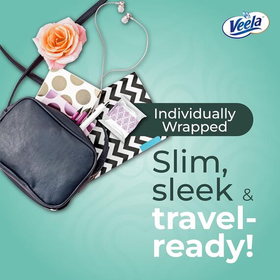 Veela Cushion Soft Pantiliners Ultra-Soft Breathable Leak-Proof Daily Feminine Hygiene Protection Long 25 Count, 6 image