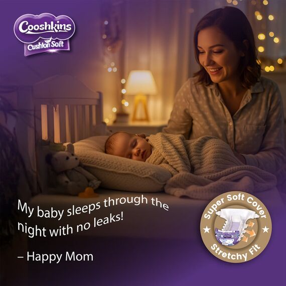 Cushion Soft Baby Diapers Size 5 22 Count Super Soft Cover Stretchy Fit Leak Guard Quick Absorb Core Hypoallergenic for 11–18 kg 24–40 lbs Babies, 3 image