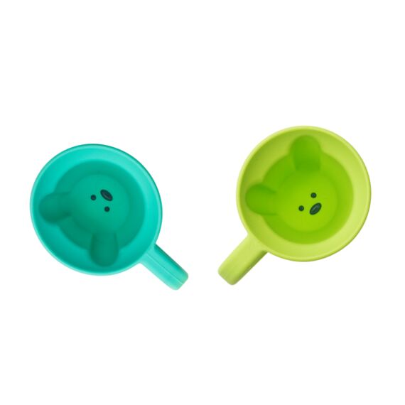 Melii Silicone Bear Mug 2 Pack, Color: Mint & Turquoise, 2 image