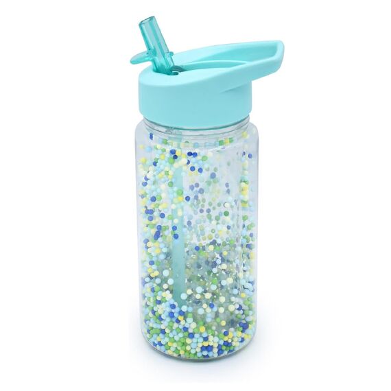 Melii Double Wall Water Bottle Foam Balls 300ml, Color: Blue