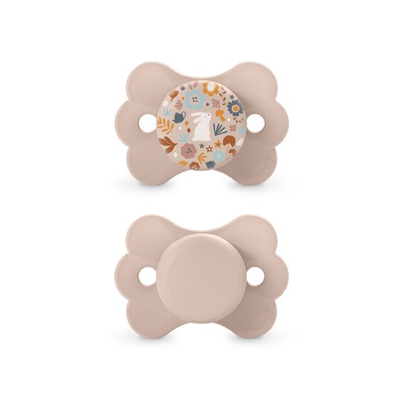 Suavinex SX Pro Ultra Soft Butterfly Shape Baby Pacifier for Babies 6-18 months with Silicone Nipple Physiological Teat Safe for Baby Pack of 2, Color: pink