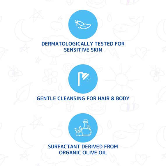 Friendly Organic 400ml Perfume Free Baby Shampoo & Body Wash - Clear, 2 image
