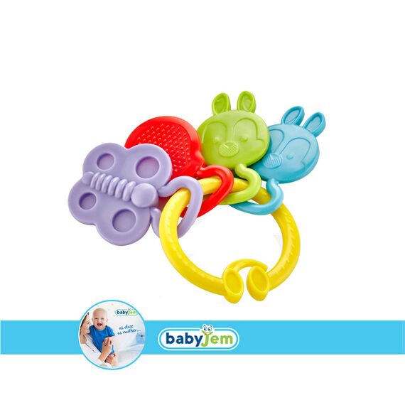 Babyjem Rattle Teether 3+ Months, Color: yellow, 4 image