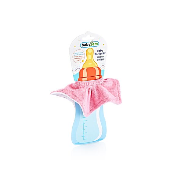 Babyjem Baby Bottle Bib 0+ Months, Color: pink