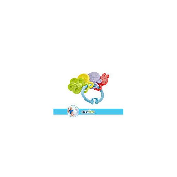 Babyjem Rattle Teether 3+ Months, Color: Blue, 4 image