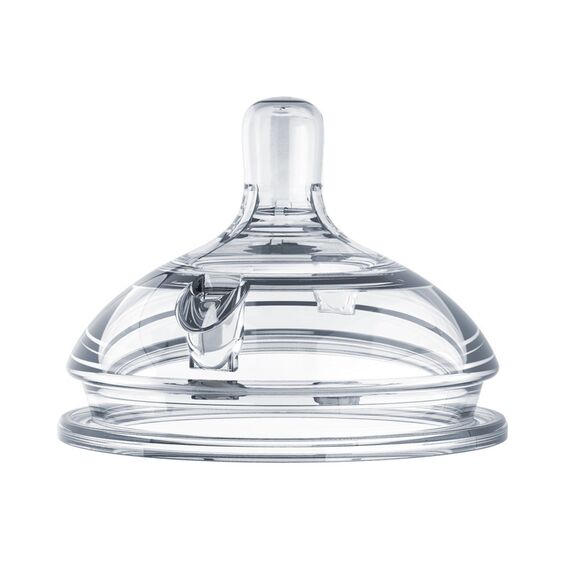 Comotomo Natural Teat Silicone Nipples Medium Flow Set 2 Pcs - Transparent