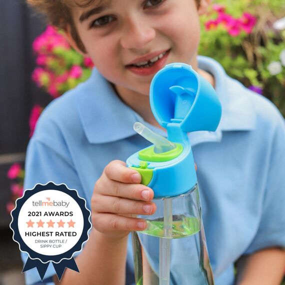 B.Box 600ml Tritan Drink Bottle, Color: Blue Slate, 3 image