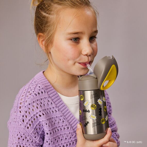 B.Box 350ml Insulated Stainless Steel Drink Bottle, Color: Grey, 5 image
