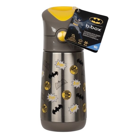 B.Box 350ml Insulated Stainless Steel Drink Bottle, Color: Grey, 7 image