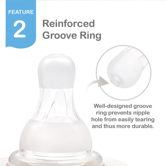 Farlin AC-21015 Crystal Clear Silicone Standard Neck Anti-Colic Nipple L 2PCS, 5 image