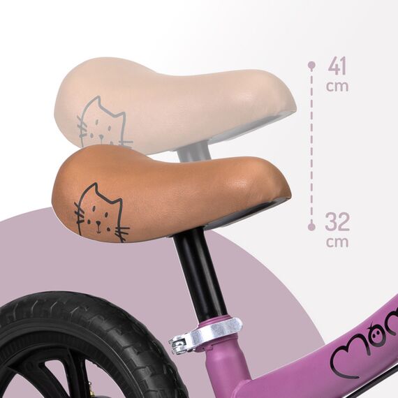 MoMi Breki Balance Bike with Brake 12 Inch, Color: Purple, 6 image